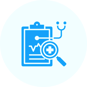 Medical report icon with stethoscope